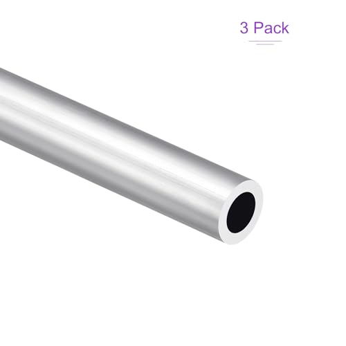 DMiotech 3Pack (12mm OD x 8mm ID) 6063 Aluminum Round Tube 300mm Length Industry Metal Tubing for Machinery Frame Construction DIY Projects - size: 12mm x 8mm x 300mm