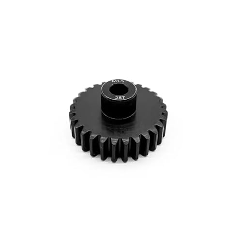 Compatible with 5687 4985 Series 1/5 1/6 RC Car Upgrade Parts 1 Pcs M1.5 8mm 11T-14T 15-17T 18T-20T 21T-30T Metal Pinion Motor Gear RC Assortment(28t) - size: 28t