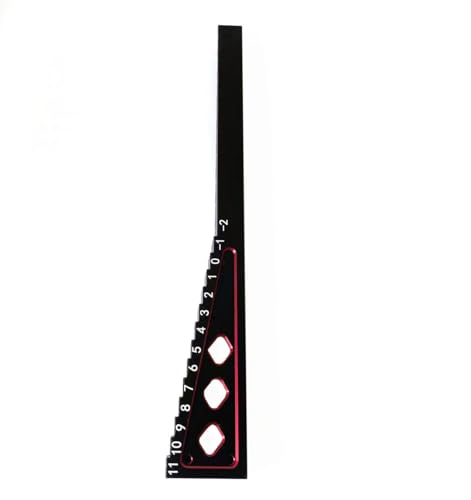 Aluminum RC Ride Height Gauge RC Measuring Tool for 1/8 1/10 Cars - color: Black Red