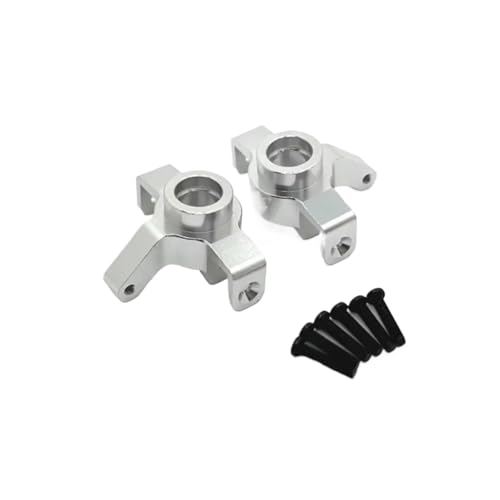 for Hyper GO for MJX 14301 14302 14303 1/14 Metal Steering Cup Rc Model Crawler Car Truck for Buggy Upgrade Parts Accessories RC Steering Knuckles Cup(Silver) - size: Silver