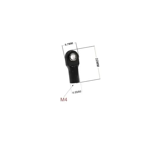 COMODO RC Crawler Tie Rod End Link Set 1/10 1/8 Scale M4 Plastic Ball Head Joint Compatible with RC Truck Buggy Crawler Car(C) - color: C