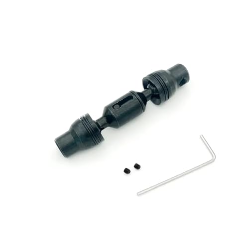 RC Car Transmission Shaft for WPL 1/16 6WD B16 Replacement Transmission Shaft RC Truck Car Universal Joint Shaft Upgrade Parts Metal CVD Drive Shaft Center Shaft(Black,Size 1) - color: Black, size: Size 1