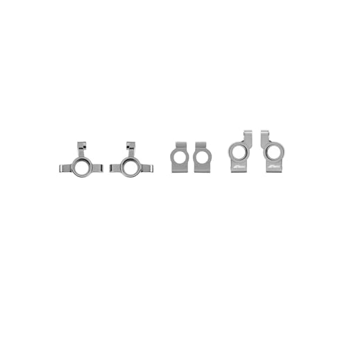 Alum Front Steering Knuckles, Caster Blocks C Hubs and Rear Hubs Compatible with Losi 1/24 Micro-B 1/28 Micro-T Upgrades Part Gray