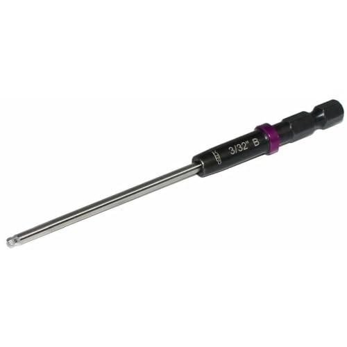 MIP 3/32" Ball End Standard RC 1/4" Hex Bit 9204S – Hex Head Allen Wrench Drill Tools and Tool Bits for Screwdrivers, Electric Screwguns, and Power Drills For RC Cars - Made in USA - size: 2.38mm - Ball End Hex