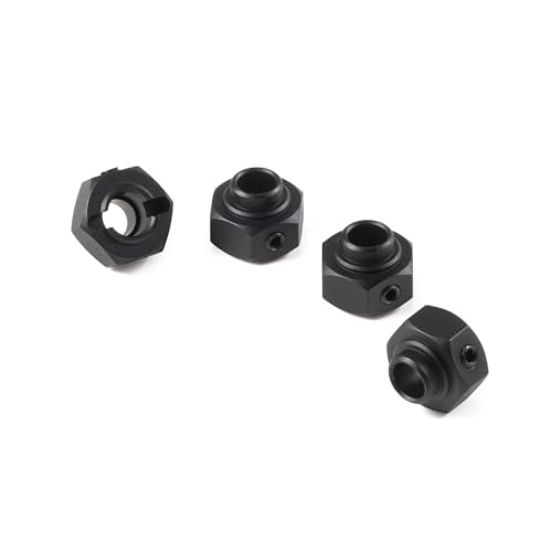 Machined Aluminum 12mm Hex Hub for 6mm Stub Shafts, Black | Set Screw Style Retention Onto the Stub Shaft, Fits Vanquish F10 Portal Axles VRD VS4-10 Phoenix