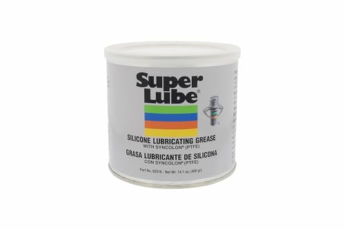 Super Lube Silicone Lubricating Grease w/Syncolon - Waterproof, All Purpose Food-Grade Grease - Rust Protection - Automotive & Industrial Maintenance - Translucent White - Canister - 14.1 oz (92016) - size: 14.1 Oz Can