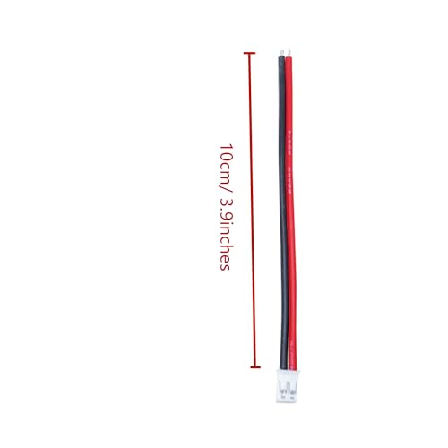 10Pairs JST-PH 2.0 2 Pin Male and Female Connector Soft Silicone Cable 10cm for Battery JJRC H36 H67 Blade Inductrix E010