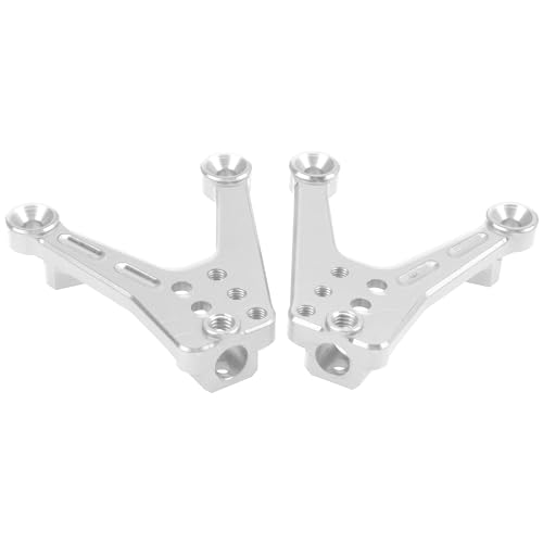 ShareGoo 4PCS Aluminum Front Rear Shock Tower Shock Hoops Bracket Mount Compatible with Axial SCX10 II 90046 90047 1/10 Scale Crawler Upgrade Part (Silver) - color: Silver