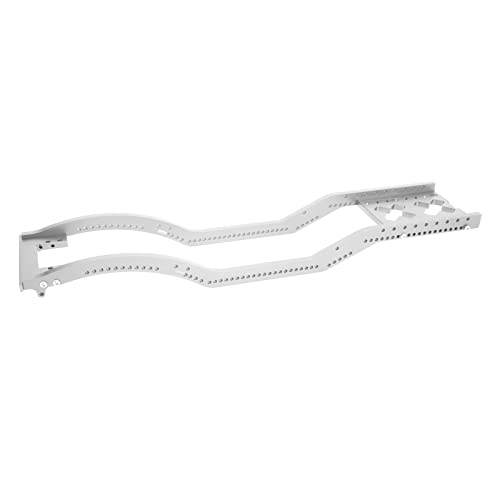 Aluminum Alloy RC Car Chassis Frame Set, 1/10 RC Chassis with Front Rear Bumpers, Heavy Duty Metal Frame for SCX10 D90 1/10 RC Crawler, Upgrade Kit with Mounting Screws Accessories (Silver) - color: Silver