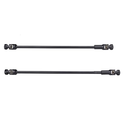 Cut to Length Drive Shaft Stainless Steel 232-248mm Universal Joint Driveshaft for 1/10 RC Crawler Axial SCX10 Capra TRX4 Redcat Gen8 Gen7 Upgrades Parts(Black) - color: Black