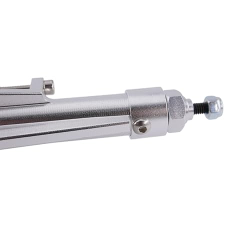 CNC Aluminum Rear Axle Assembly for 1/10 RC Crawler, Metal Axle Housing Upgrade Part for H10 RC Crawler (Black/Silver) (Silver) - color: Silver