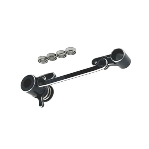 for Wltoys for 144001 144010 124007 124008 124016 124017 124018 124019 Metal Steering Assembly RC Car Upgrade Parts Accessories RC Car Repair Kit(Black) - color: Black