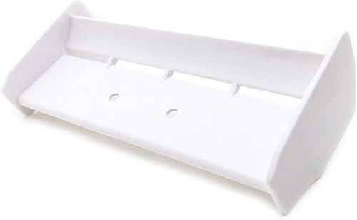 1/10 RC Plastic Rear Spoiler Compatible with 1:10 Scale RC Off-Road Short Course Truck Buggy Racing Rear Wing Tail (White) - color: White