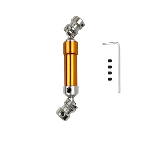 RC Car Transmission Shaft For WLtoys 12428 12423 1/12 Metal Rear Drive Shaft CVD 80mm Dog Bone Transmission Shaft RC Car Short Course For Desert Buggy RC Car Parts(Yellow) - color: Yellow
