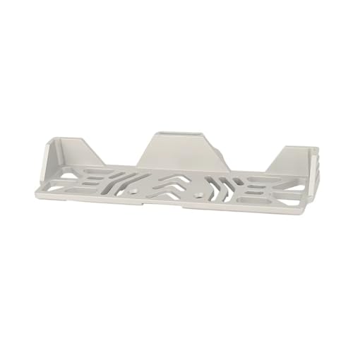 for SCX6 for Axial for SCX10 III 1/6 1/10 CNC Aluminum Alloy Battery Mounting Tray Skid Plate RC for Rock Car Upgrade Accessories Parts RC Car Accessories(Silver) - size: Silver