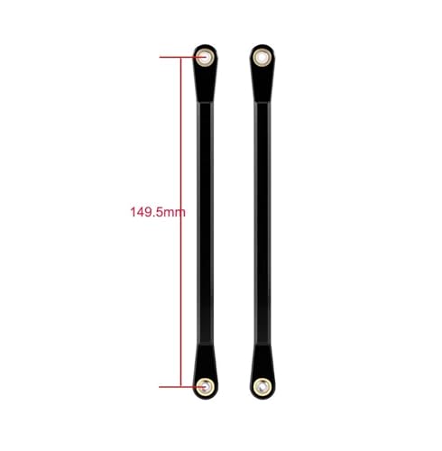 RC Tie Link Rods Compatible with Hammer for Rey U4 Rock 1/10 RC Car for Buggy Truck Upgrade Parts Aluminum Alloy Upper/Rear/Steering Linkage Link Rod(Steering) - size: Steering