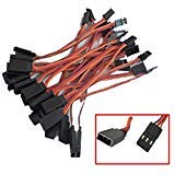 100mm Male to Female JR Plug RC Servo Extension Lead Wire Cable(Pack of 20 Pcs) - size: 100mm