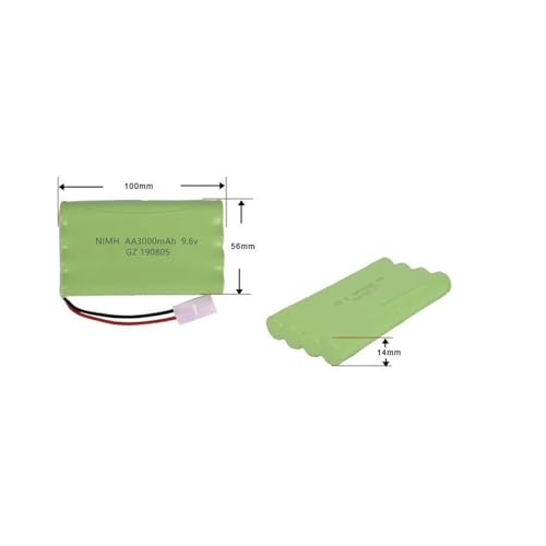 9.6v 3000mah Rechargeable Battery for Rc Toys Cars Robots Gun NiMH Battery Batteries Pack(5Pcs)