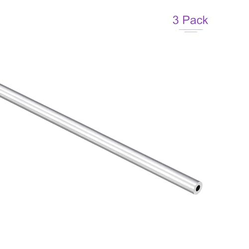 DMiotech 3Pack (4mm OD x 2mm ID) 6063 Aluminum Round Tube 300mm Length Industry Metal Tubing for Machinery Frame Construction DIY Projects - size: 4mm x 2mm x 300mm