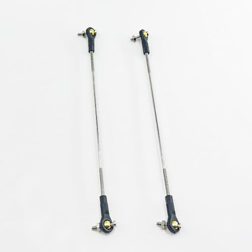 2PCS RC Toy Push Rod Adjustable Tie Rods Ball Head Joint Servo Linkage Link Rod for RC Airplane Helicopter Car Boat DIY Model Toy Parts (M2x150mm) - style: M2x150mm