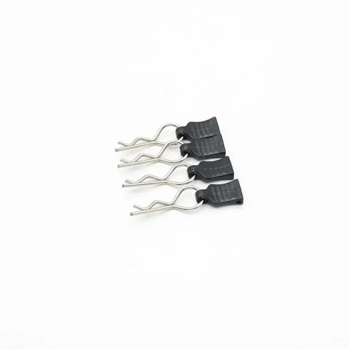 COMODO 4pcs Metal R-Type RC Body Clips with Pull Tabs for 1/10 1/12 1/14 1/18 Scale RC Cars – Replacement Shell Mounting Hardware