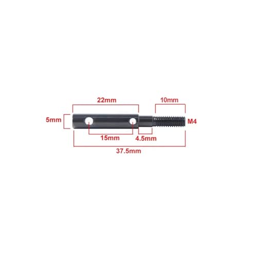 RC Car Transmission Shaft For UTB10 For Unlimited For Trail 1/10 For Axial For Capra F9 Portal Stub Axle Universal Joint Driveshaft Straight Shaft Buggy RC Crawler Car Parts(Straight Axle Shaft) - size: Straight Axle Shaft