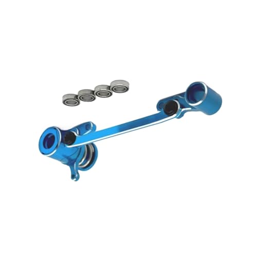 for Wltoys for 144001 144010 124007 124008 124016 124017 124018 124019 Metal Steering Assembly RC Car Upgrade Parts Accessories RC Car Repair Kit(Blue) - color: Blue