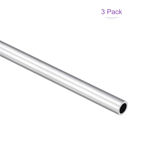 DMiotech 3Pack (9mm OD x 7mm ID) 6063 Aluminum Round Tube 300mm Length Industry Metal Tubing for Machinery Frame Construction DIY Projects - size: 9mm x 7mm x 300mm