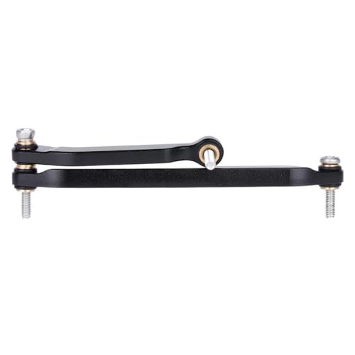 RC Steering Link Aluminum Alloy Steering Rod Linkage Remote Control Truck Replacement CNC Machined Part Suitable for SCX30 Model, Black - color: Black