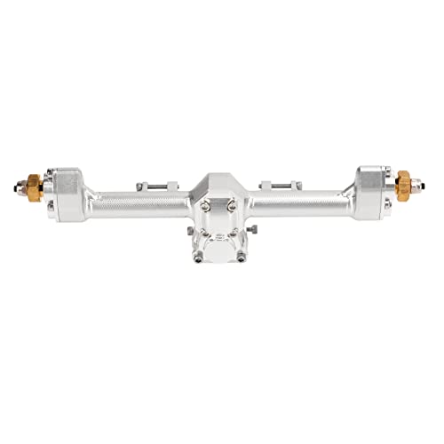 RiToEasysports SCX24 Portal Axle Upgrade Kit, CNC Machined Aluminum Alloy Front Rear Axle Assembly with Hardened Steel Gears for Axial 1/24 RC Crawler Car (Silver) - color: Silver