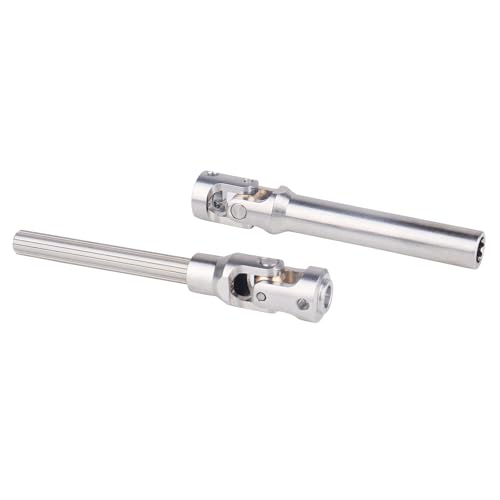 2pcs Hobbyfire 1/10 RC Crawler Drive Shafts Stainless Steel Universal Joint Driveshaft for Axial SCX10 II III Traxxas TRX4 Redcat Gen8 Gen7 Element Upgrades Parts(102-145mm) - style: 102-145mm