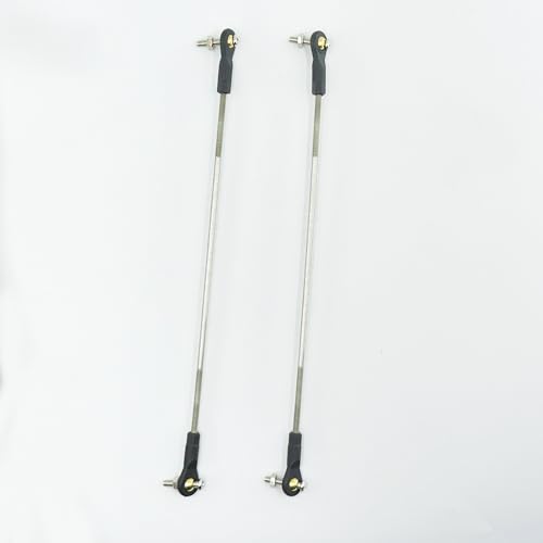 2PCS RC Toy Push Rod Adjustable Tie Rods Ball Head Joint Servo Linkage Link Rod for RC Airplane Helicopter Car Boat DIY Model Toy Parts (M3x150mm) - style: M3x150mm