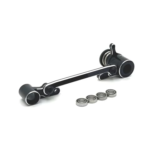 RC Car Accessories Compatible with Wltoys 144001 144010 124007 124008 124016 124017 124018 124019 Metal Steering Assembly RC Car Upgrade Parts Accessories(Black) - color: Black