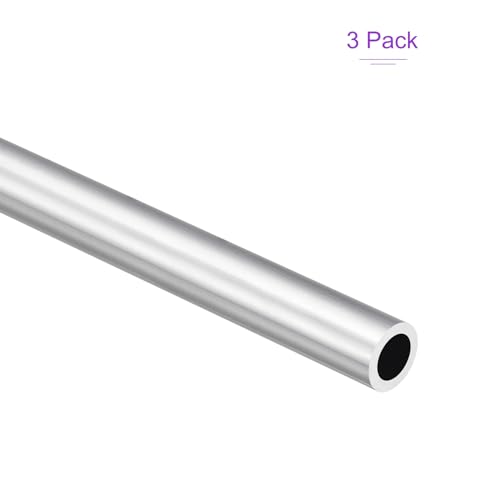 DMiotech 3Pack (15mm OD x 10mm ID) 6063 Aluminum Round Tube 300mm Length Industry Metal Tubing for Machinery Frame Construction DIY Projects - size: 15mm x 10mm x 300mm