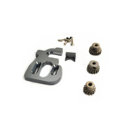 Rc Upgrade Spare For Wltoys 144010 124017 124016 Rc Car Adjustable Motor Bracket Mount With 15T 17T 19T Gears Pinions Set Upgrade Parts Accessories(Gray) - color: Gray