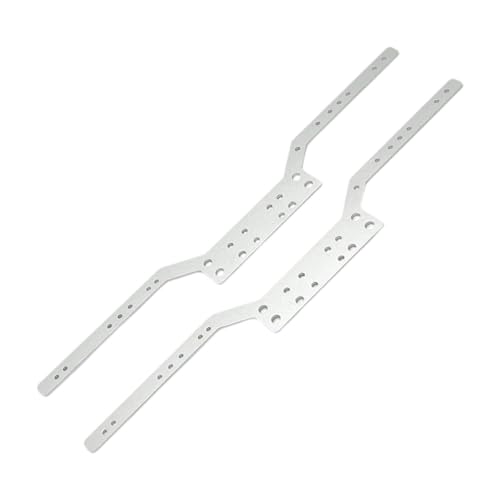 Yiju 2 Pieces Rc Car Chassis Rails Aluminium Alloy Rc Crawler Chassis Frame Rails Convenient Accessories Suitable for Rc Car Assembly Hobby C, Argent - color: Argent