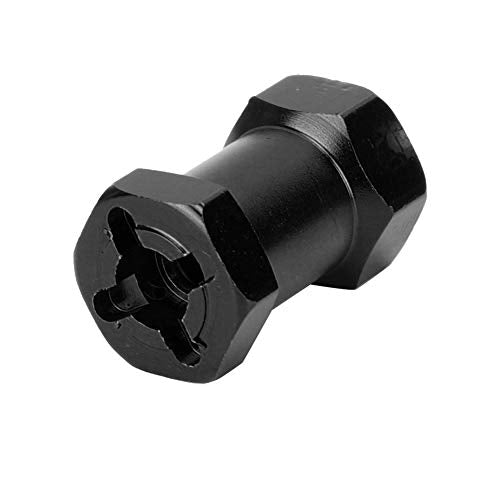 Generic 20mm Extension Wheel Hub Hex Drive Adapter, Durable Aluminium Alloy, Easy Install for 1/10 RC Drift Cars, 4PCS, SilverRedBlack (Black) - color: Black