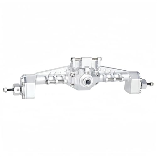 UTB18 CNC Aluminum Portal Axle Set — Complete Front & Rear Upgrade for Axial UTB18 Capra 1/18 RC Crawler, Total Weight 335g (Silvery) - color: Silvery