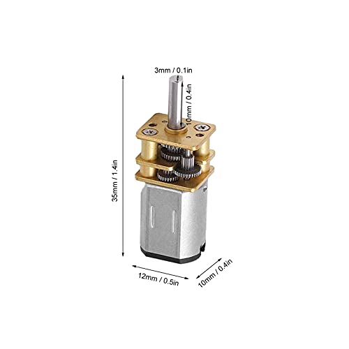 N20 DC Geared Motor, 300 RPM Speed Reduction, RC Car Motor, Compact Size for DIY Hobbyists, Small-Scale, and Robotics Projects