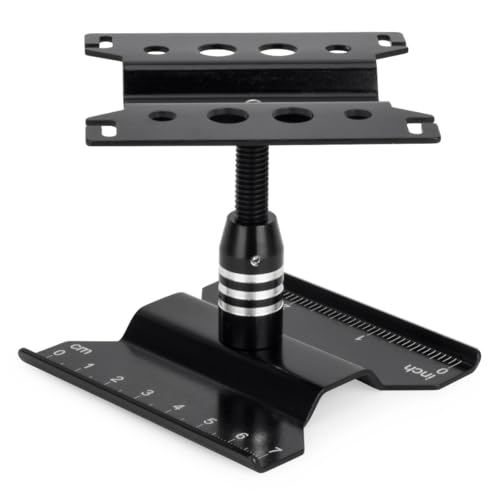 Aluminum Repair Station Work Stand Assembly Platform 360 Degree Rotating for 1/16 1/18 1/24 RC Crawler Axial SCX24 Traxxas TRX4M (Black)