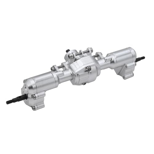 Aluminum Front Rear Portal Axle Complete Axles Set with Servo Mount for 1/18 RC Crawler Redcat Ascent-18 Ascent18 Upgrade Parts (Silver) - color: Silver