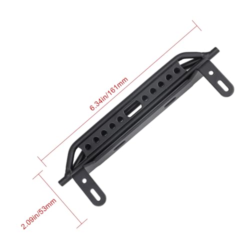 Hobbypark Metal Side Pedal Step Running Boards Foot-Plate for Traxxas TRX4 TRX-4 1/10 RC Crawler Body Shell Accessories (Black)