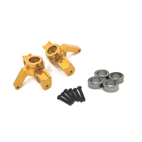 for MJX 16207 16208 16209 16210 1/16 Front Steering Cup and Bearing Rc Model Crawler Car Truck for Buggy Accessories Upgrade Parts RC Car Upgrade Part(Yellow) - size: Yellow