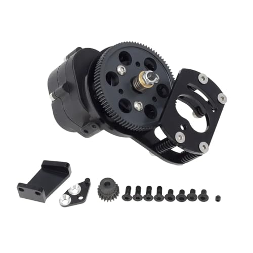 Metal R3 Single Speed Gearbox Transfer Case Compatible with 1 10 Scale RC Crawler Compatible with Gelande II FJ40 G2 D110 and Similar Models(Transmission Black) - color: Transmission Black