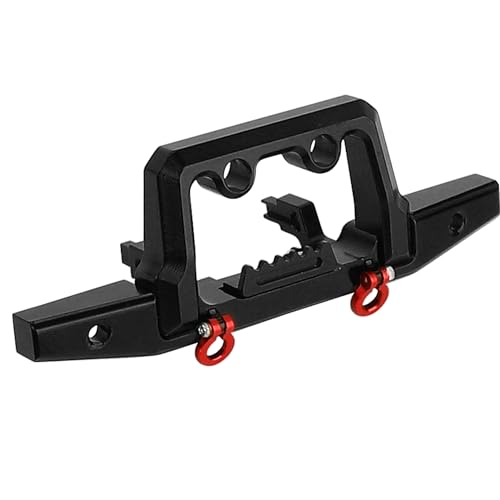 Front & Rear Bumper Aluminum for Traxxas 1/18 TRX4M TRX-4M Defender RC Crawler Car Upgrade Parts (Black) - color: Black