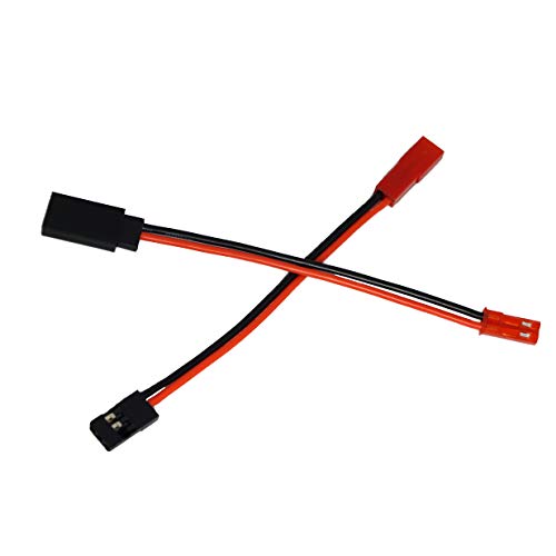 16LEDs RC Crawler Car LED Light Bar Roof Lamp Simulation Spotlight Kit 5-8.4V & Male JR to Female JST Y Splitter Harness Parallel Wire & 1 Pair JST to JR Male Female Cable Servo Adapter