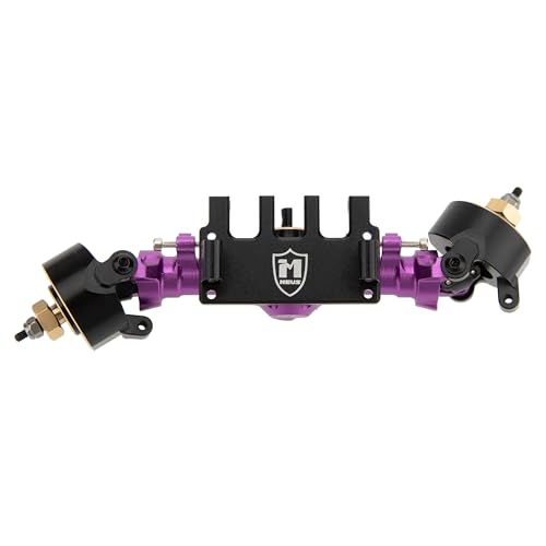 MEUS RACING 5mm ISO V2 SCX24 Axles with 3-Section CVD for Axial 1/24 SCX24 RC Crawler (Anodized Purple) - color: Anodized Purple