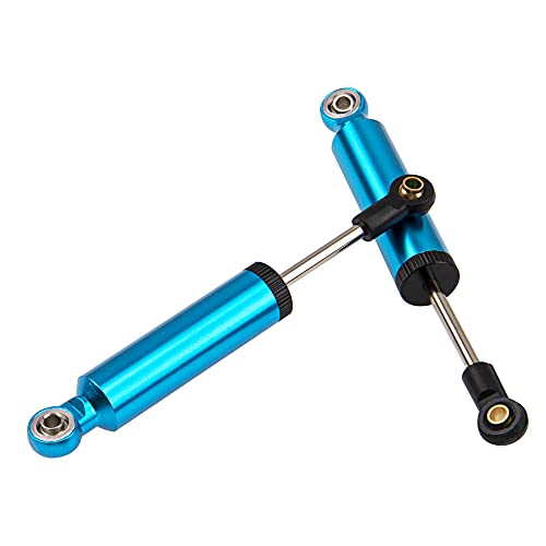 4Pcs Shock Absorber Damper Internal Spring 90mm Aluminum Alloy Shocks Compatible with Axial SCX10 90046 HSP HPI Traxxas TRX4 Redcat 1/10 RC Crawler Car (Blue) - color: Blue