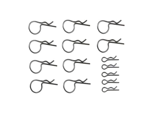 Tamiya Body Clips Size/Clear, Black