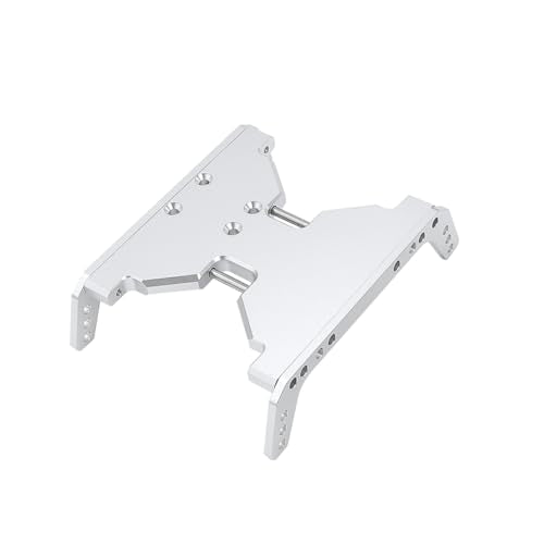 Aluminum Alloy Chassis Skid Plate Transmission Plate for 1/10 RC Crawler Axial Capra 1.9 Unlimited Trail Buggy UTB Currie F9 Upgrade Parts (Silver)